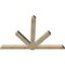 Ekena Millwork Kennewick Rough Sawn Timber Gable Bracket, Douglas Fir, 96"W x 64"H x 4"D x 6"F, 16/12 Pitch GBW096X64X0406KEN00RDF - alternate 3